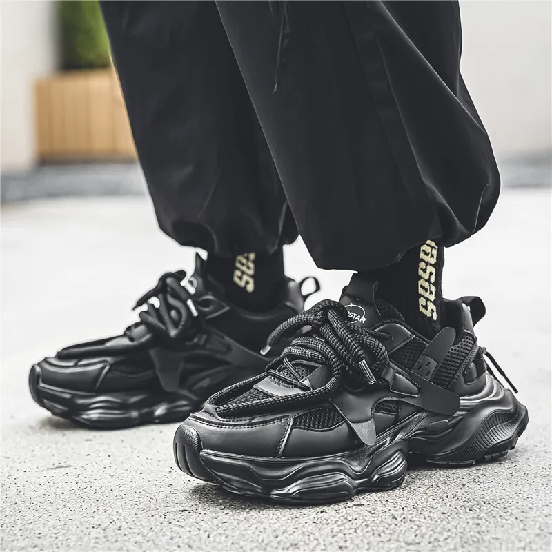 HACKBUTEER Low Top Chunky Sneakers Men's Box Included-5