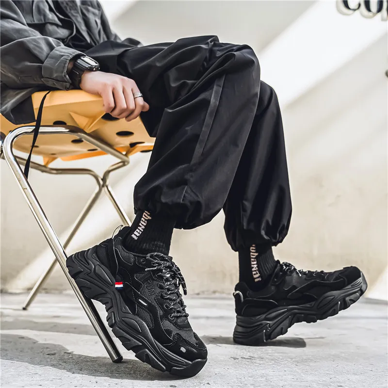 HACKBUTEER Low Top Chunky Sneakers Men's-11