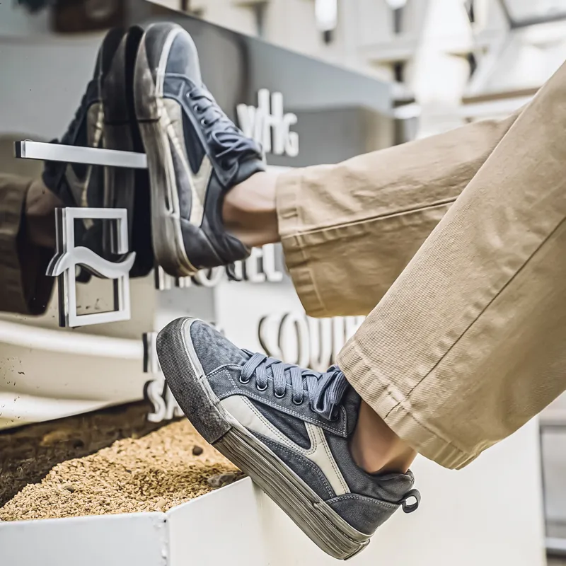 HACKBUTEER Low Top Canvas Shoes Men's-12