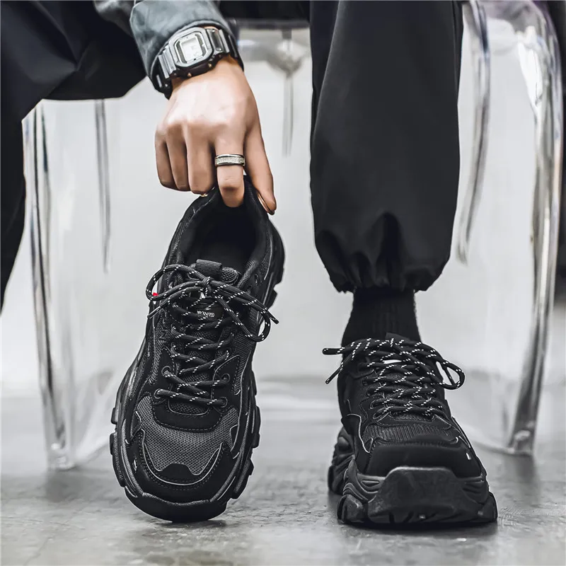 HACKBUTEER Low Top Chunky Sneakers Men's-10