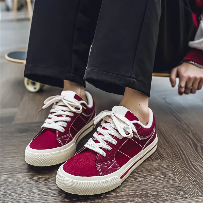 HACKBUTEER Low Top Canvas Shoes Men's-3