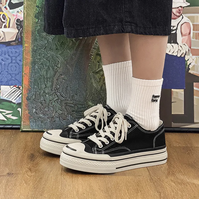HACKBUTEER Low Top Canvas Shoes Unisex Box Included-5