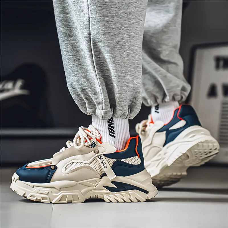 HACKBUTEER Low Top Chunky Sneakers Men's Box Included-4