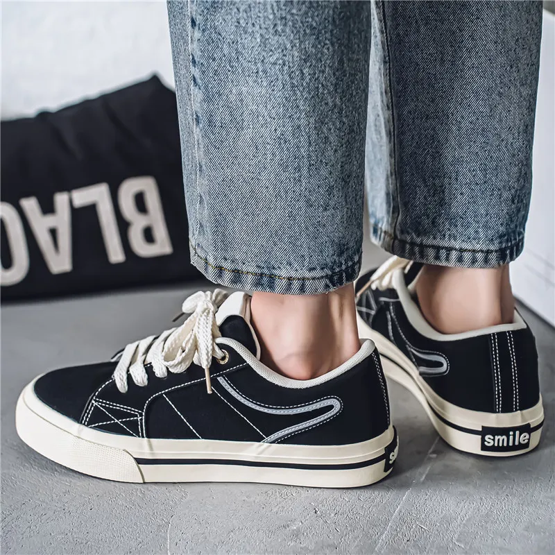 HACKBUTEER Low Top Canvas Shoes Men's-14