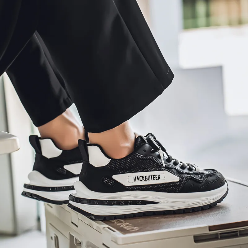 HACKBUTEER Low Top Chunky Sneakers Men's Box Included-17