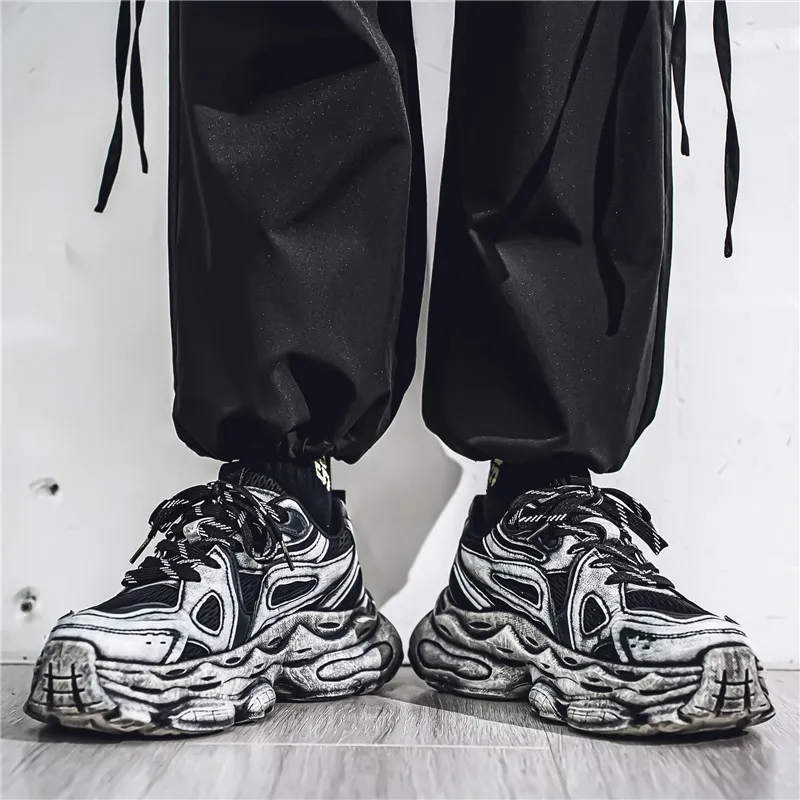 HACKBUTEER Low Top Chunky Sneakers Men's-8