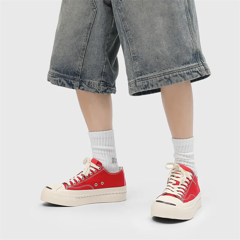 HACKBUTEER Low Top Canvas Shoes Unisex Box Included-17