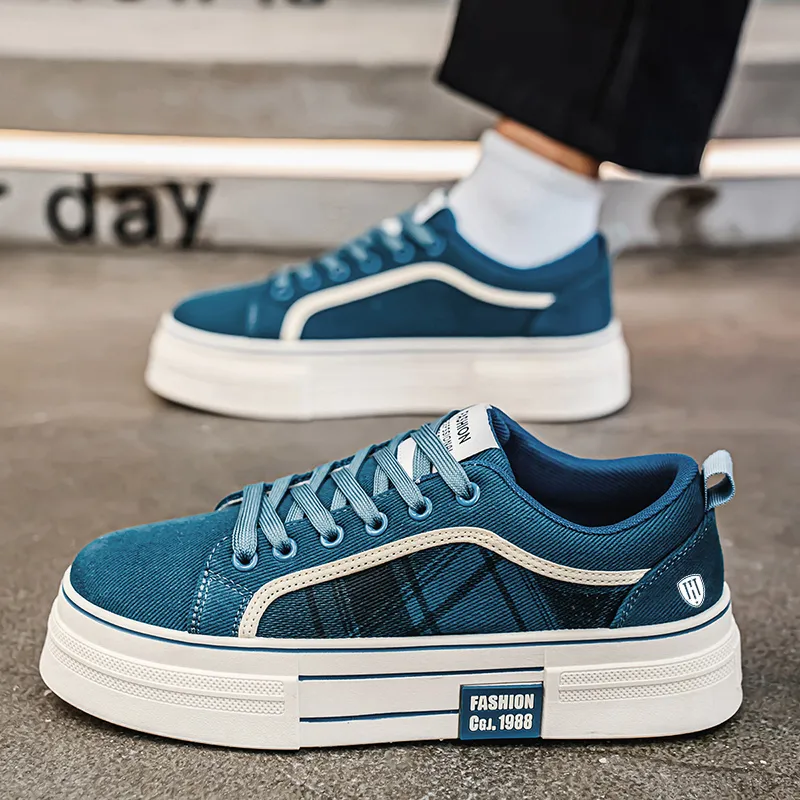 HACKBUTEER Low Top Canvas Shoes Men's Box Included-17