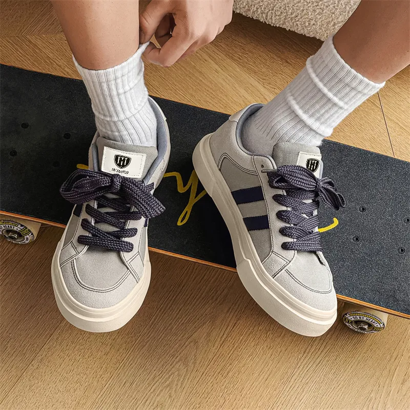HACKBUTEER Low Top Canvas Shoes Men's Box Included-5