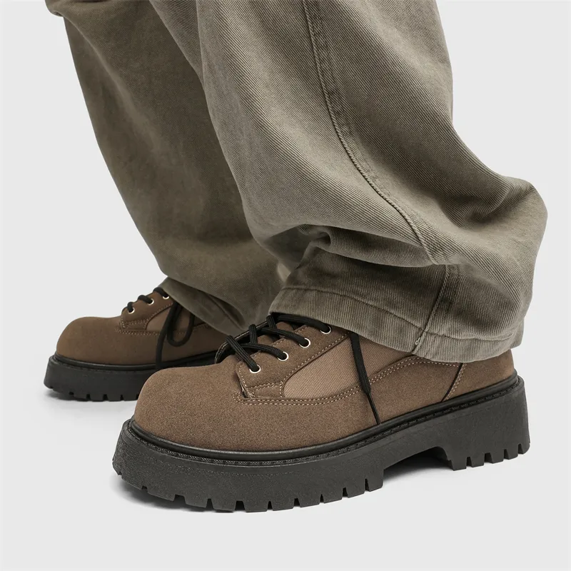 HACKBUTEER Casual Shoes Men's Brown Box Included-4