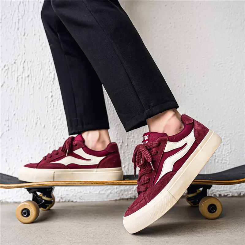 HACKBUTEER Low-Top Canvas Shoes Men's Box Included-4