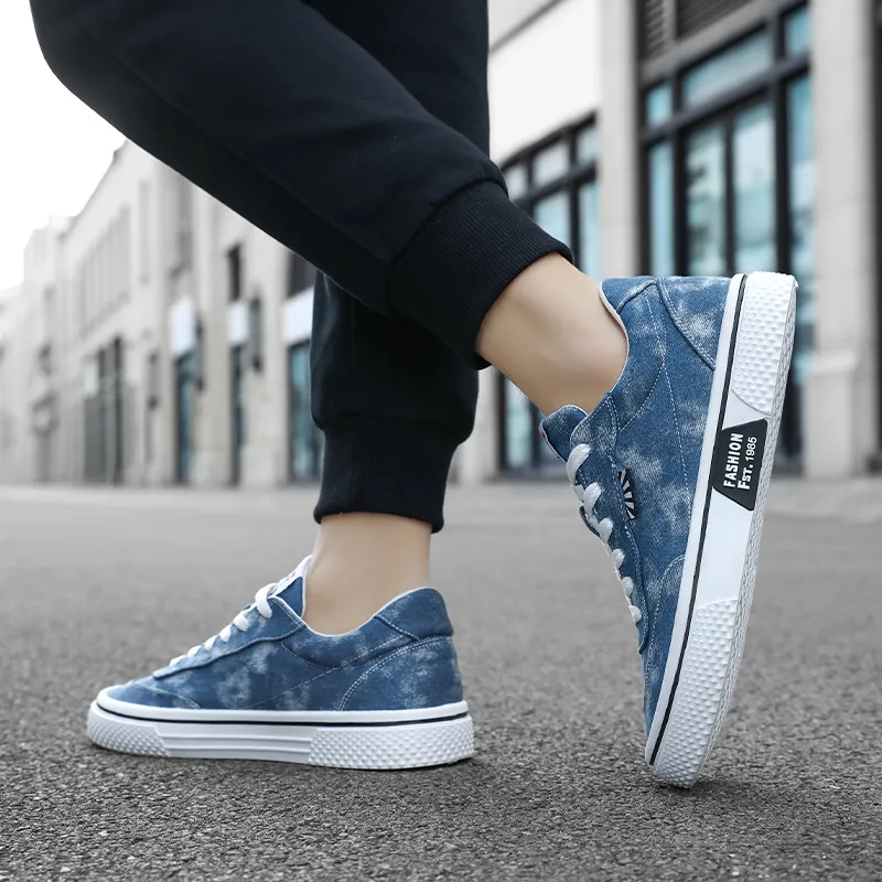 HACKBUTEER Low Top Canvas Shoes Men's Box Included-4
