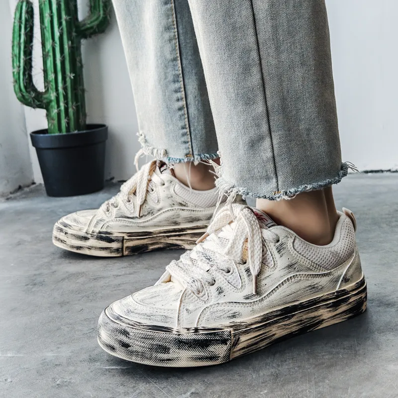 HACKBUTEER Low Top Skateboard Shoes Men's Box Included-5