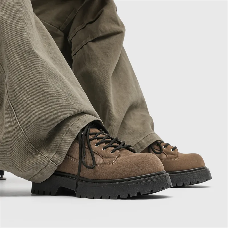 HACKBUTEER Casual Shoes Men's Brown Box Included-5
