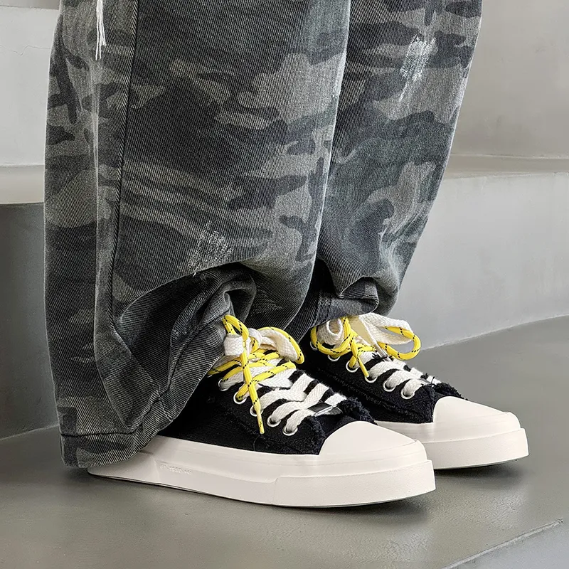 HACKBUTEER Low Top Canvas Shoes Men's Box Included-7