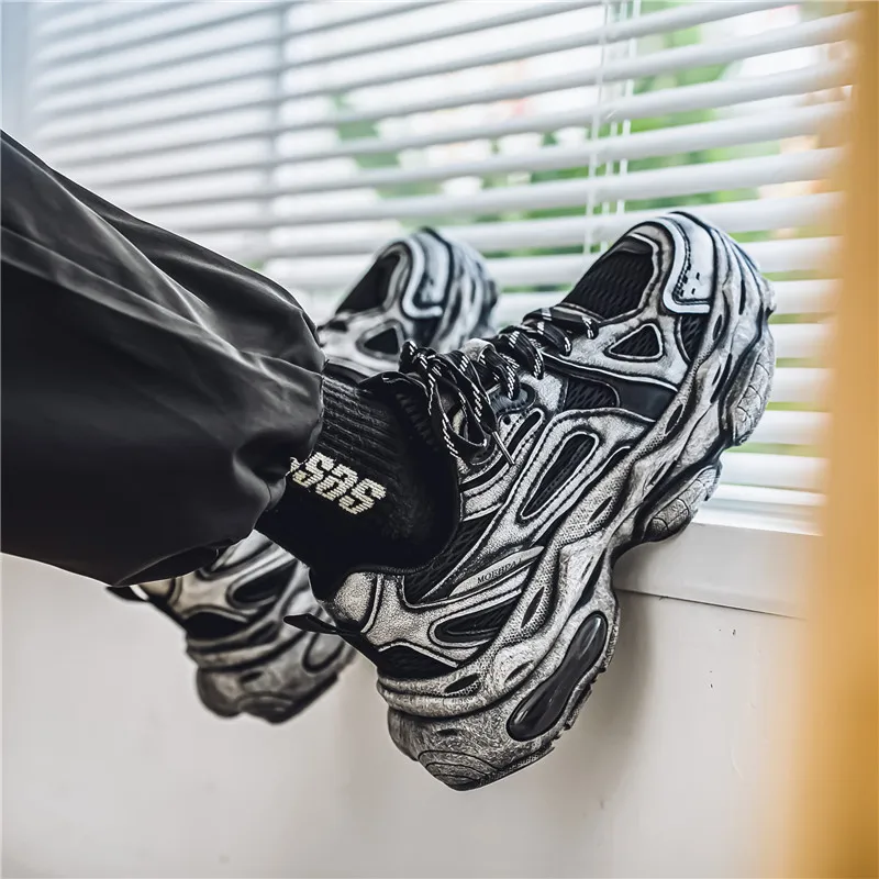 HACKBUTEER Low Top Chunky Sneakers Men's-9