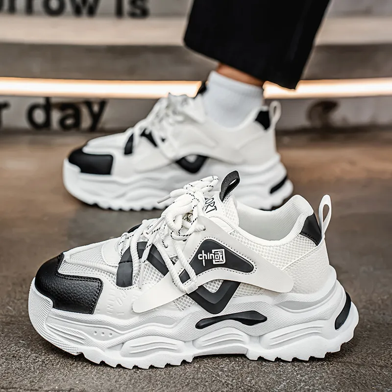 HACKBUTEER Low Top Chunky Sneakers Men's Box Included-11