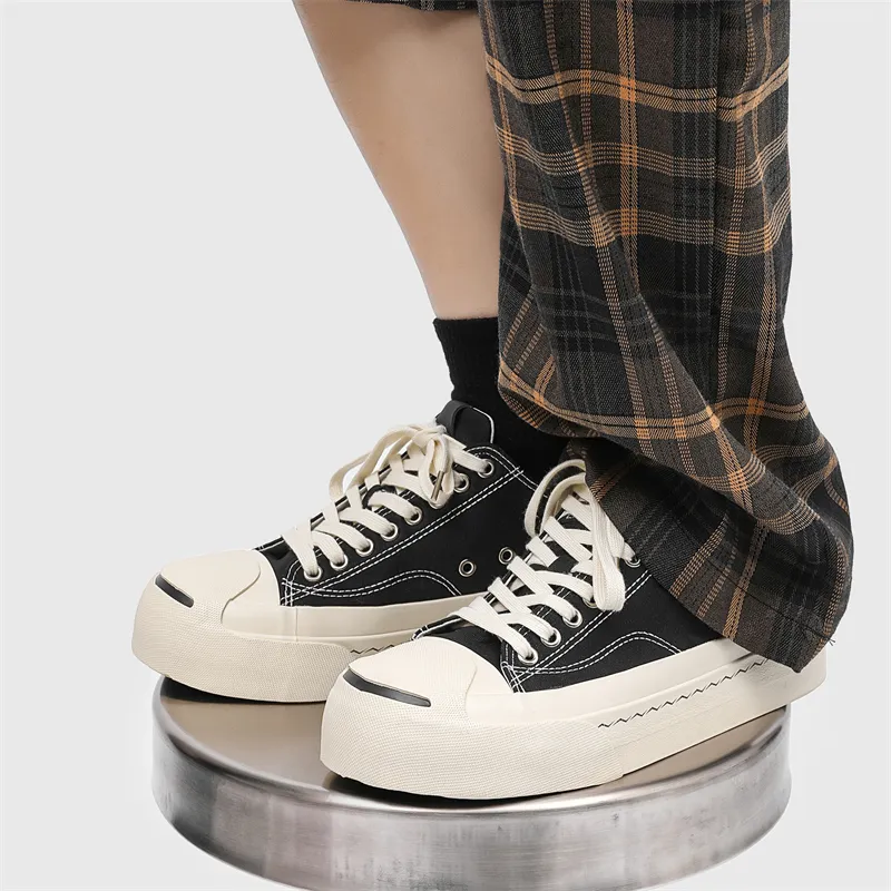 HACKBUTEER Low Top Canvas Shoes Unisex Box Included-4