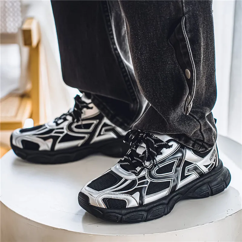 HACKBUTEER Low Top Chunky Sneakers Men's Box Included-10