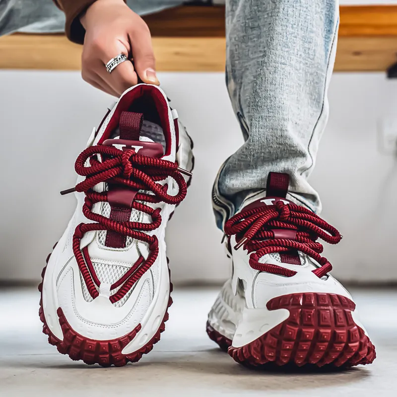 HACKBUTEER Low Top Chunky Sneakers Men's Box Included-11