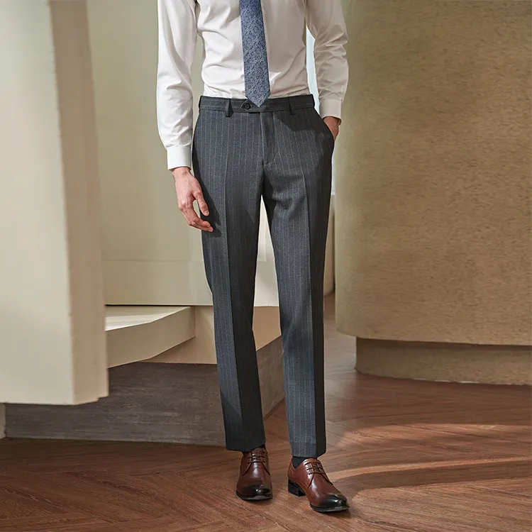 G·Mons Suit Trouser Men's Dark Gray Stripes-5