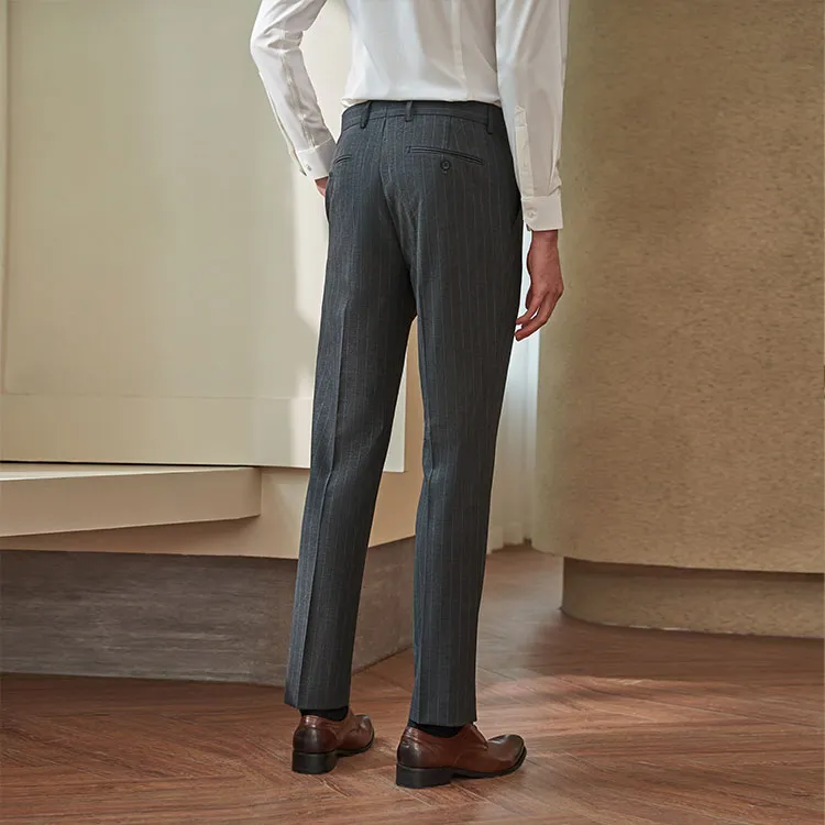 G·Mons Suit Trouser Men's Dark Gray Stripes-2