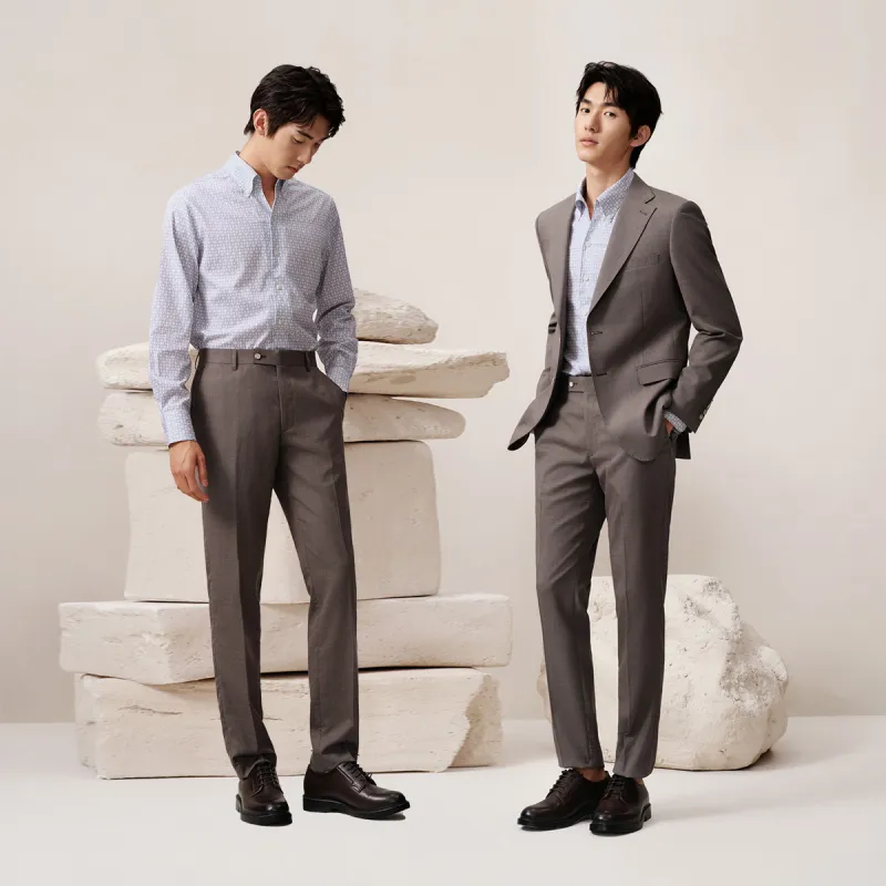 G·Mons Suit Trouser Men's Linen Brown-3