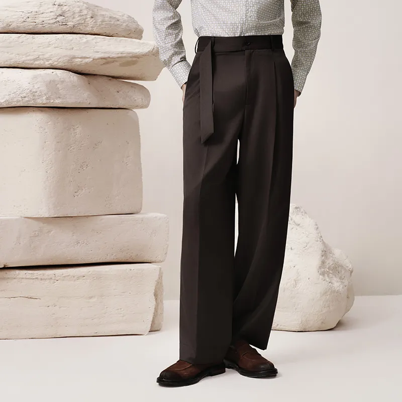 G·Mons Casual Pants Men's Chocolate Gold-2