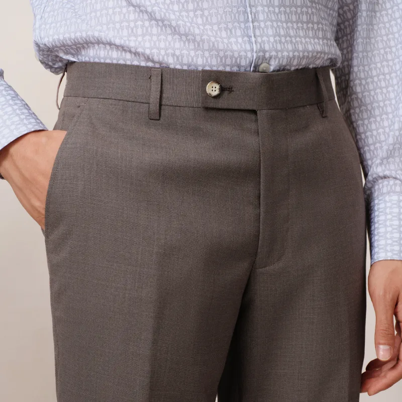 G·Mons Suit Trouser Men's Linen Brown-4