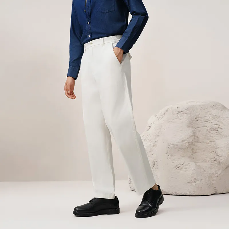 G·Mons Casual Pants Men's Milkshake White-4