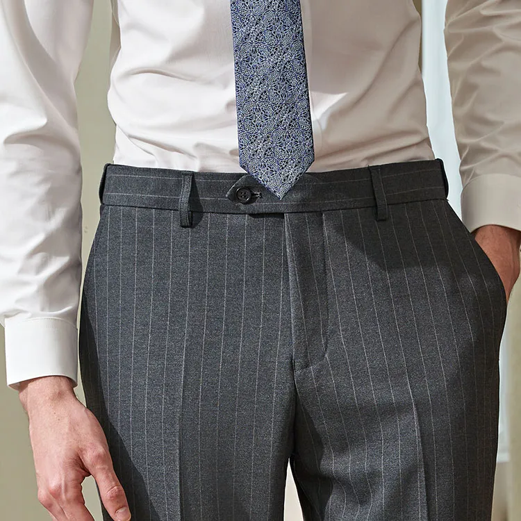 G·Mons Suit Trouser Men's Dark Gray Stripes-3
