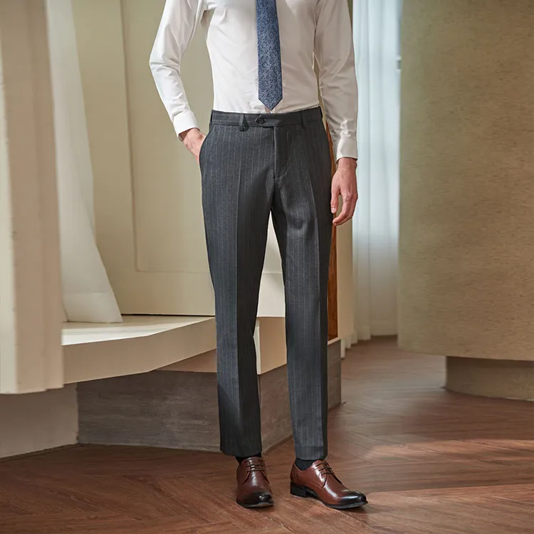 G·Mons Suit Trouser Men's Dark Gray Stripes-4