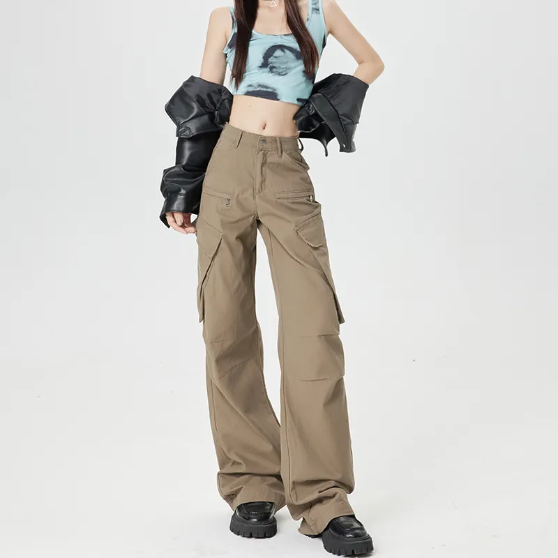 Wen Shan Cargo Pants Women's Coffee-4