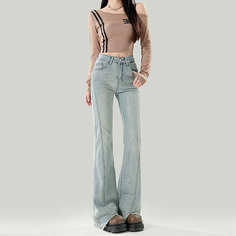 Wen Shan Jeans Women's Light Blue-8
