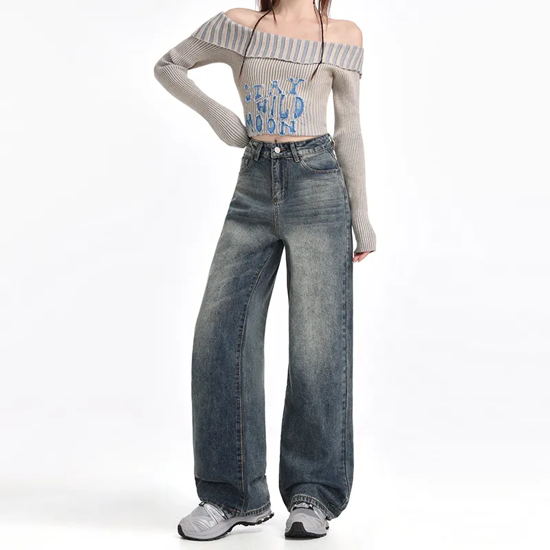 Wen Shan Jeans Women's Vintage Blue-5
