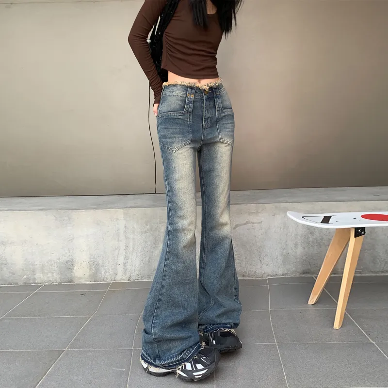 Wen Shan Jeans Women's Vintage Blue-4