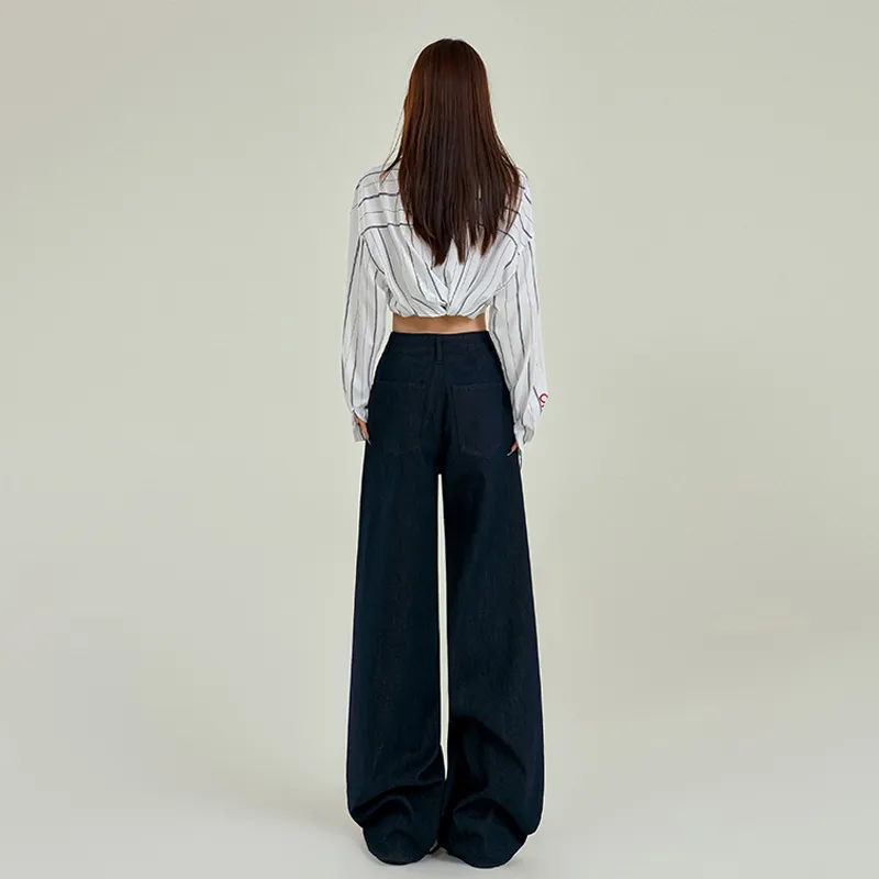 Wen Shan Jeans Women's Dark Blue-3