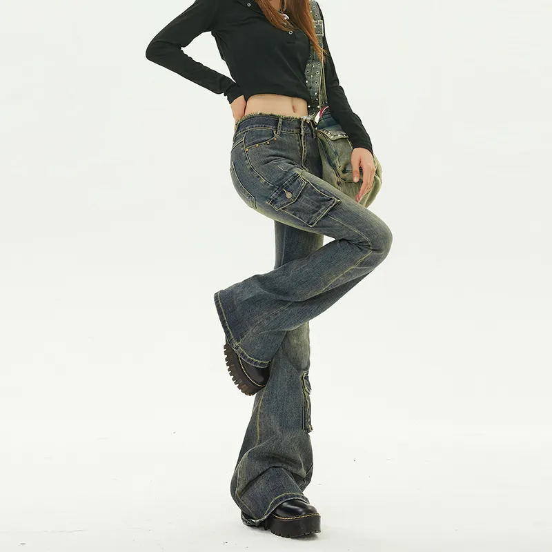 Wen Shan Jeans Women's Vintage Blue-4