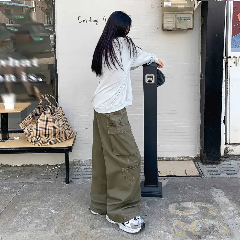 Wen Shan Jeans Women's Army Green-3