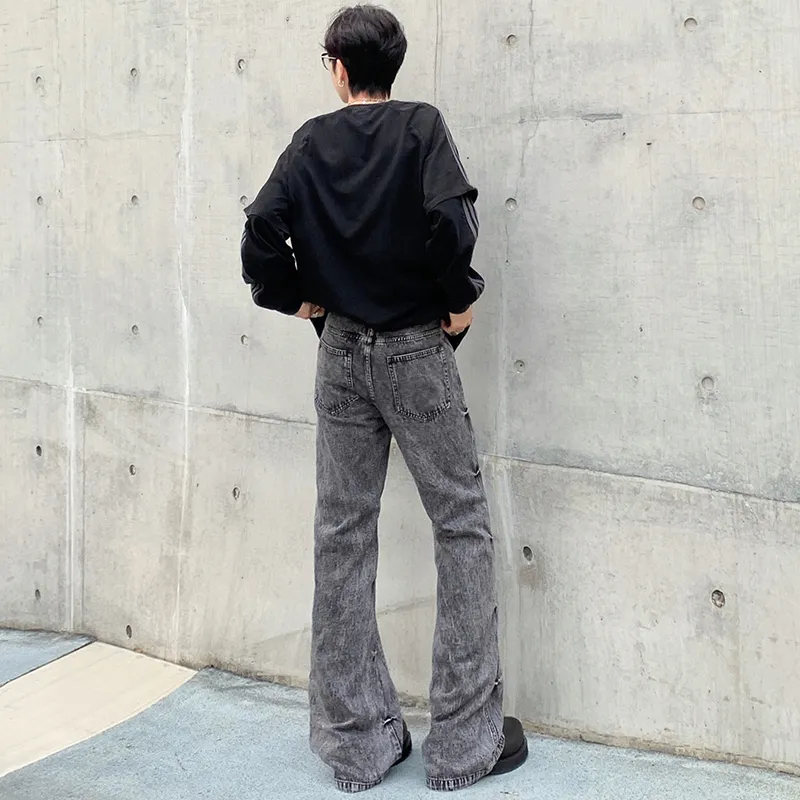 Wen Shan Jeans Unisex Black Gray-5