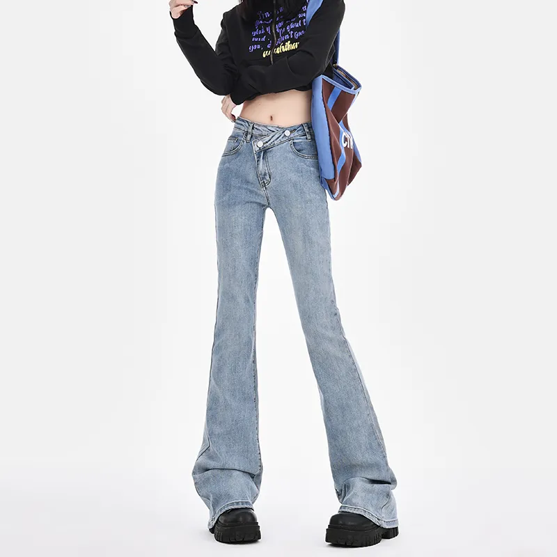 Wen Shan Jeans Women's Light Blue-4