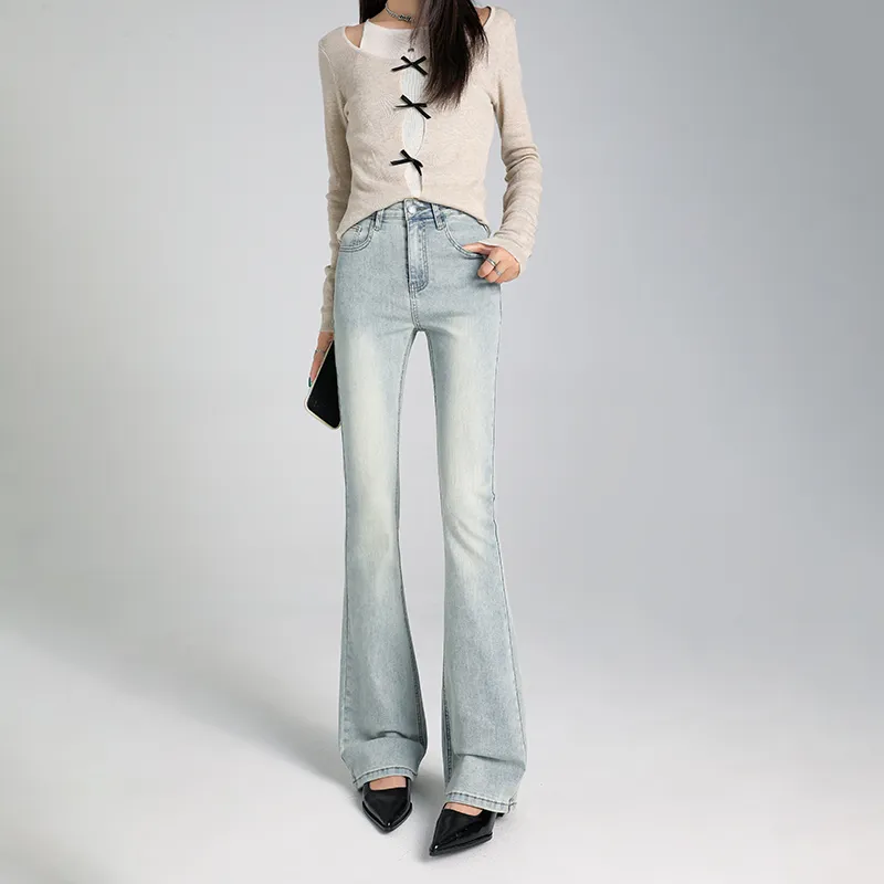 Wen Shan Jeans Women's Elegant Blue-12