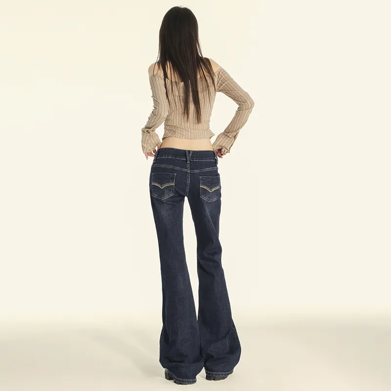 Wen Shan Jeans Women's Blue Gray-3