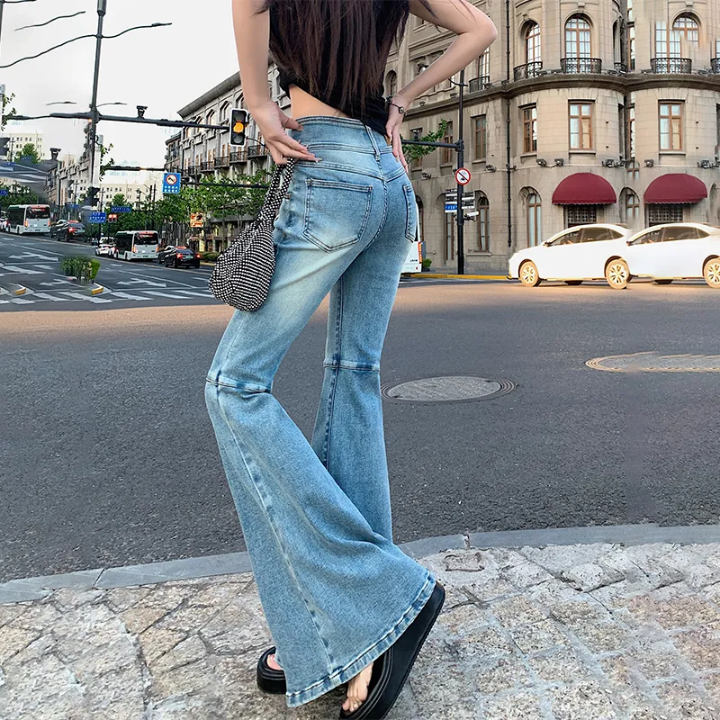 Wen Shan Jeans Women's Light Blue-5