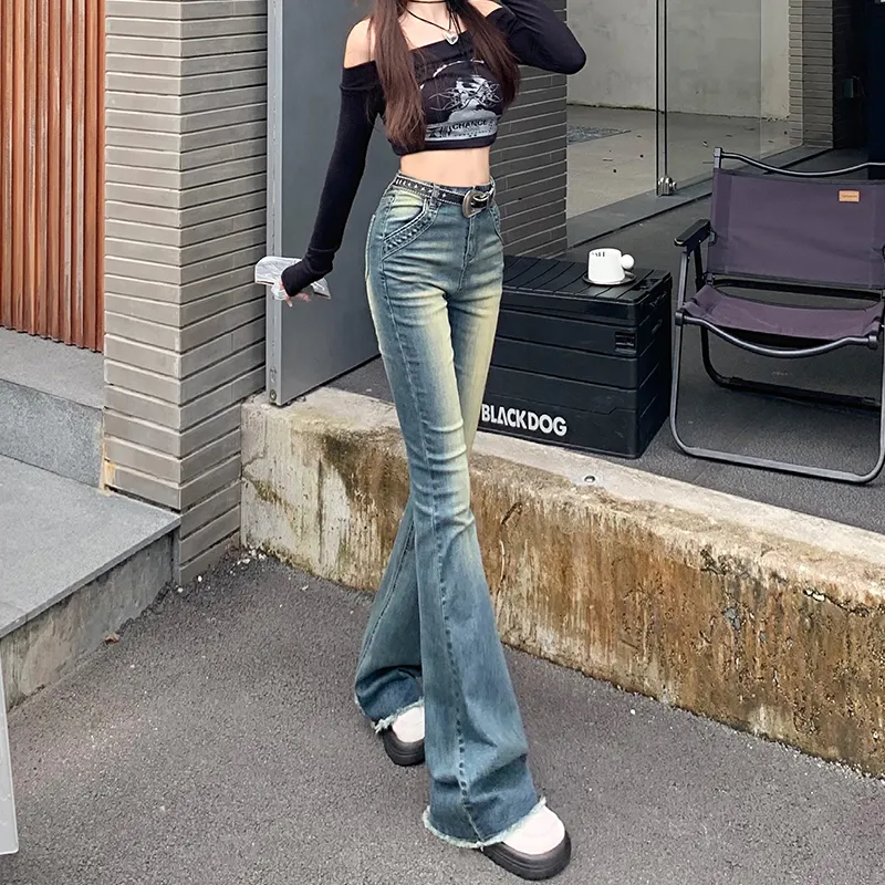 Wen Shan Jeans Women's Vintage Blue-12