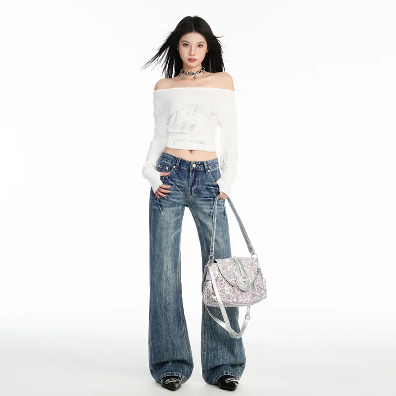 Wen Shan Jeans Women's Vintage Blue-1