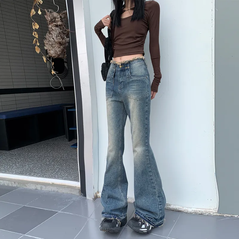 Wen Shan Jeans Women's Vintage Blue-6