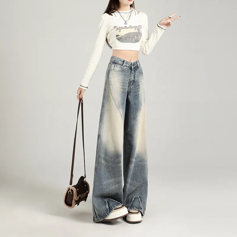 Wen Shan Jeans Women's Vintage Blue-3