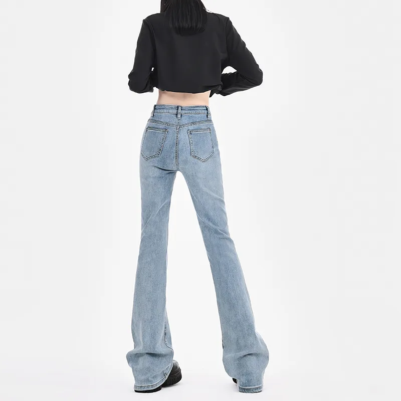 Wen Shan Jeans Women's Light Blue-13