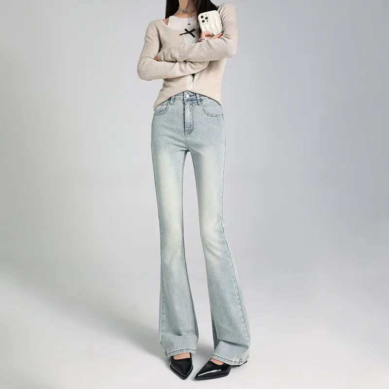 Wen Shan Jeans Women's Elegant Blue-7